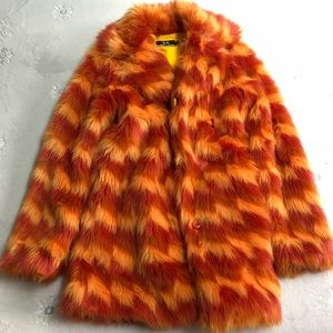Blank noir fur coat for Burning Man